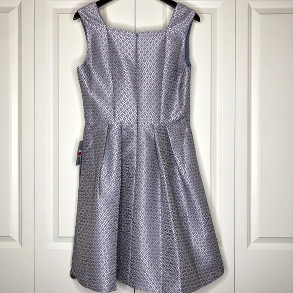 NWOT Gal Meets Glam Cosette Jacquard blue dress 10 - Picture 5 of 11